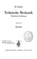 Cover of: Technische Mechanik.