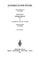 Cover of: Handbuch der Physik = by herausgegeben von S. Flügge. Bd 49/7, Geophysik 3/7 = Geophysics 3/7 / von G. Schmidtke, K. Suchy, K. Rawer ; Bandherausgeber : K. Rawer.