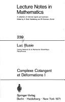 Cover of: Complexe cotangent et deformations.