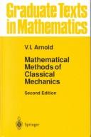 Cover of: Mathematical Methods of Classical Mechanics by V. I. Arnol'd, Arnolʹd, V. I.