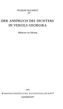 Cover of: Der Anspruch des Dichters in Vergils Georgika by Vinzenz Buchheit