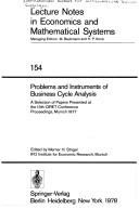 Problems and instruments of business cycle analysis by CIRET. (13th 1977 Munich)