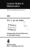 Cover of: Infinitesimally central extensions of Chevalley groups.