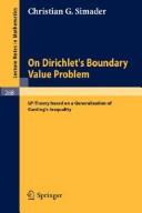 Cover of: On Dirichlet's boundary value problem by Christian G. Simader