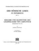 Cover of: Keramik und Kleinfunde des Legionslagers von Carnuntum: (Grabungen 1976-1977)