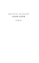 Cover of: Adam/Adam by Christine Haidegger