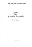Cover of: Syntax und generative Grammatik