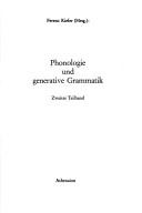 Cover of: Phonologie und generative Grammatik