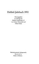 Cover of: Hebbel-Jahrbuch by hrsg. im Auftrage der Hebbel-Gesellschaft e. V. von Günter Häntzschel und Volker Schulz. 1993.