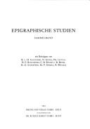 Cover of: Epigraphische Studien: Sammelband