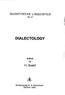 Cover of: Dialectology