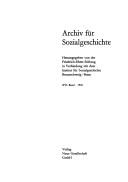Cover of: Archiv für Sozialgeschichte