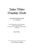 Cover of: Justus Mösers sämtliche Werke. by Justus Möser