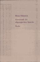 Cover of: Grammatik der altgeorgischen Sprache by Heinz Fähnrich