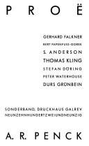Cover of: Proë by Gerhard Falkner [et al.].