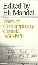 Cover of: Poets of contemporary Canada, 1960-1970