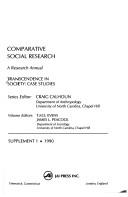 Cover of: Comparative Social Research: Transcendence in Society : Case Studies : Supplement 1, 1990 (Comparative Social Research)