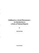 Cover of: Childhood as a social phenomenon: an introduction to a series of national reports
