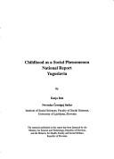 Childhood as a social phenomenon by Jiří Kovařík