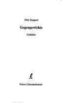 Cover of: Gegengewichte: Gedichte