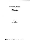 Cover of: Zárate by Blanco, Eduardo, Blanco, Eduardo