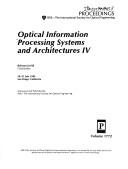 Cover of: Optical Information Processing Systems and Architecture IV
