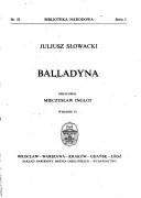 Balladyna by Juliusz Słowacki