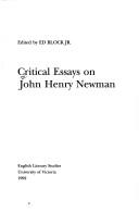 Cover of: Critical essays on John Henry Newman