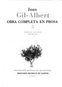 Cover of: Obra completa en prosa