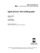 Cover of: Optical/laser microlithography | 