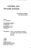 Cover of: Control and Dynamic Systems: Advances in Theory and Applications  by Cornelius T. Leondes