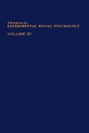 Cover of: Advances in Experimental Social Psychology: Social Psychological Studies of the Self  by Leonard Berkowitz