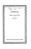 Cover of: Commedie di Publio Terenzio Afro by Publius Terentius Afer
