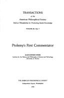Cover of: Ptolemy's first commentator
