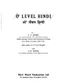 Cover of: 'O' Level Hindi = by J. S. Nagra
