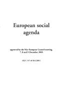 Cover of: European social agenda: approved by the Nice European Council meeting, 7, 8 and 9 December 2000 (OJ C 157 of 30.5.2001)