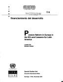 Cover of: Pension reform in Europe in the 90ś and lessons for Latin America by M. Louise Fox