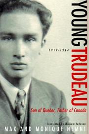 Cover of: Young Trudeau: 1919-1944 by Max Nemni, Monique Nemni