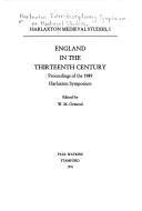 Cover of: England in the thirteenth century: proceedings of the 1989 Harlaxton Symposium