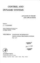 Cover of: Control and Dynamic Systems: Advances in Theory and Applications  by Cornelius T. Leondes, Cornelius T. Leondes