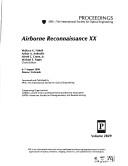 Cover of: Airborne reconnaissance XX by Wallace G. Fishell