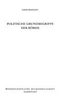 Cover of: Politische Grundbegriffe der Römer