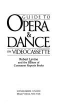 Cover of: Guide to opera & dance on videocassette