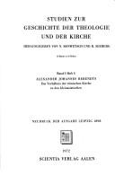 Cover of: Verhältnis der römischen Kirch zu den kleinasiatischen vor dem nizänischen Konzil.