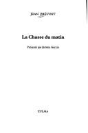 Cover of: La chasse du matin