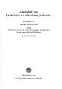 Cover of: "Landschaft" und Landschaften im achtzehnten Jahrhundert: Tagung der Deutschen Gesellschaft für die Erforschung des 18. Jahrhunderts, Hertzog-August-Bibliothek Wolfenbüttel, 20.-23. Novemnber 1991