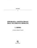 Cover of: Epigrafia anfiteatrale dell'occidente romano.