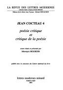 Cover of: Poésie critique et critique de la poésie by textes réunis et présentés par Monique Bourdin