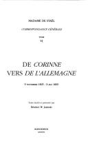 Cover of: Correspondance générale. by Madame de Staël