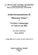Cover of: "Monsieur Ouine". by textes réunis et présentés par Michel Estève